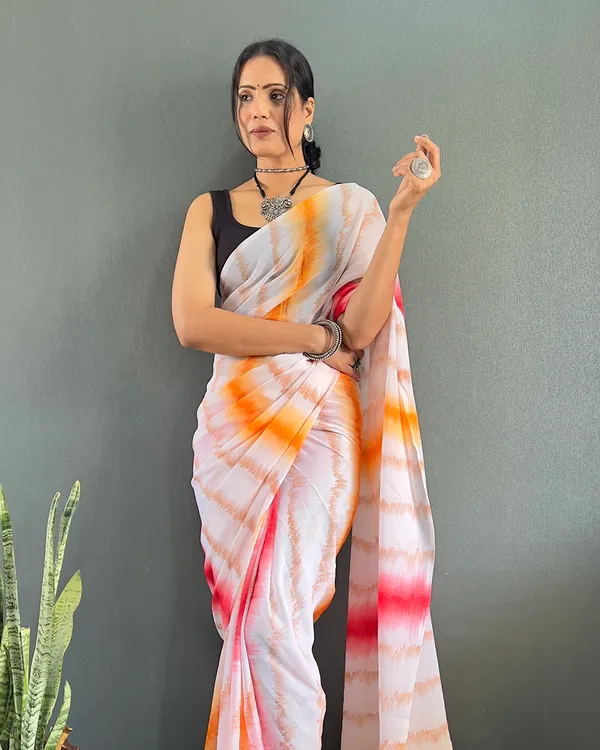 Light_PeachColor_1-Minute_Ready_To_Wear_Georgette_Saree_With_Blouse_Piece