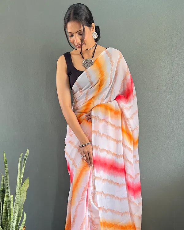 Light_PeachColor_1-Minute_Ready_To_Wear_Georgette_Saree_With_Blouse_Piece