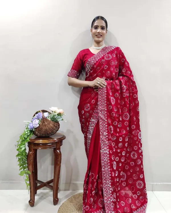 Pink_Color_1_-_Minute_Ready_to_Wear_Chiffon_Satin_Saree_with_Unstitch_Blouse_Piece