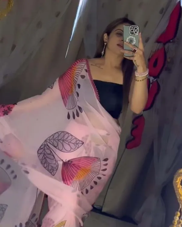 Calm_Pink_Color_1-Minute_Ready_To_Wear_Georgette_Saree_With_Blouse_Piece