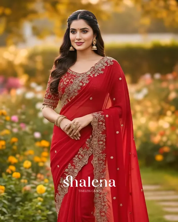 Nemesis_Red_Embroidery_Work_Fancy_Silk_Saree_With_Engrossing_Full_Stitched_Blouse