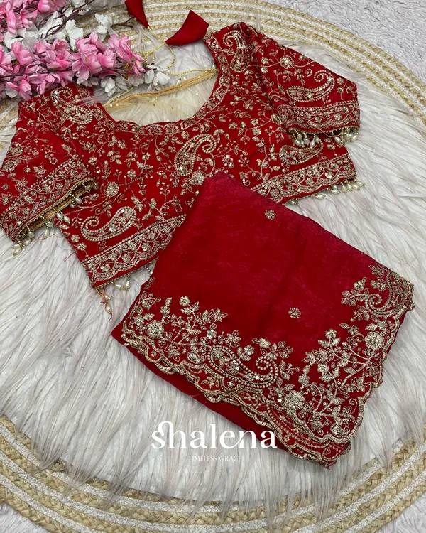 Nemesis_Red_Embroidery_Work_Fancy_Silk_Saree_With_Engrossing_Full_Stitched_Blouse