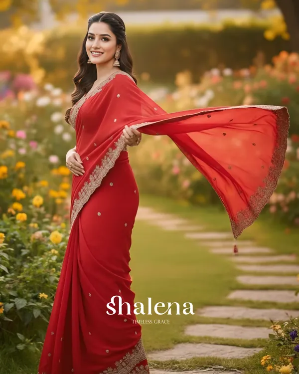 Nemesis_Red_Embroidery_Work_Fancy_Silk_Saree_With_Engrossing_Full_Stitched_Blouse