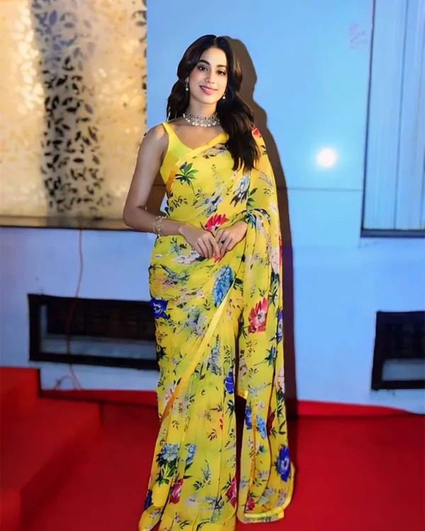 Yellow_Color_1-Minute_Ready_To_Wear_Georgette_Saree_With_Blouse_Piece