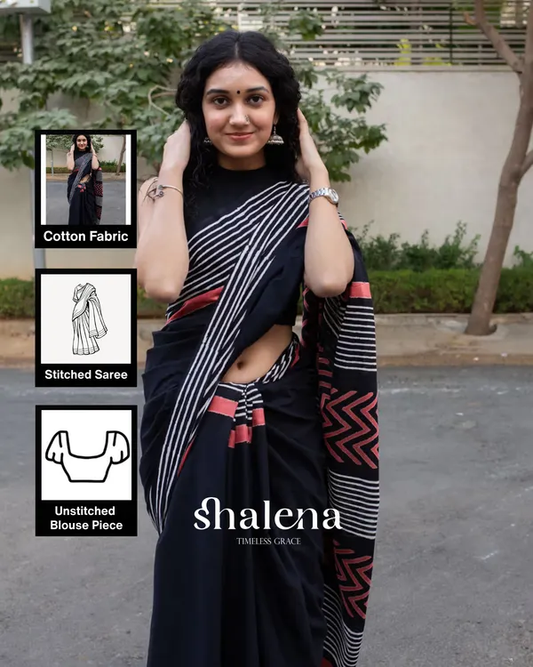 Black_Color_1_-_Minute_Ready_to_Wear_Mulmul_Cotton_Saree_with_Blouse_Piece
