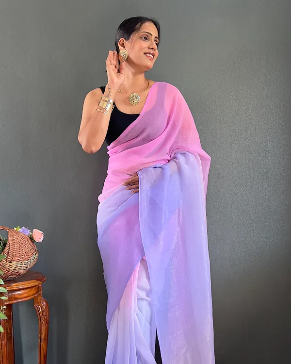 Light_Purple_Color_1-Minute_Ready_To_Wear_Georgette_Saree_With_Blouse_Piece