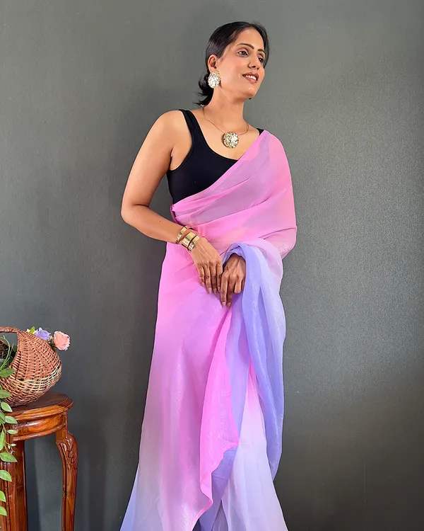 Light_Purple_Color_1-Minute_Ready_To_Wear_Georgette_Saree_With_Blouse_Piece