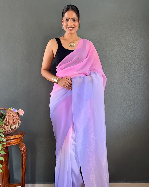 Light_Purple_Color_1-Minute_Ready_To_Wear_Georgette_Saree_With_Blouse_Piece