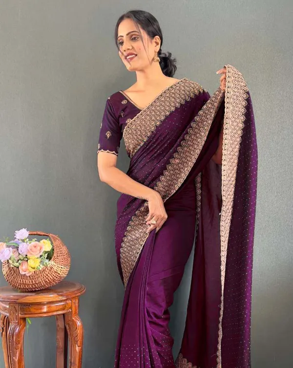 Purple_Color_1_-_Minute_Ready_to_Wear_Vichitra_silk_Saree_with_Unstitch_Blouse_Piece