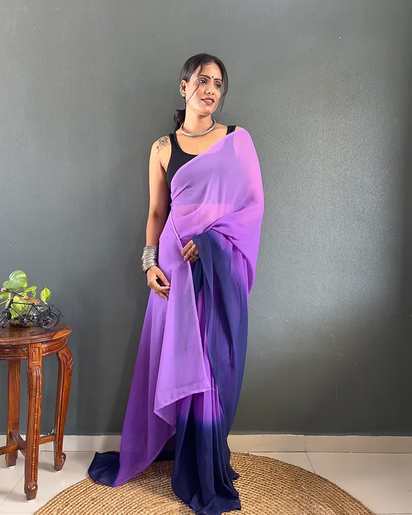 Purple_Color_1-Minute_Ready_To_Wear_Georgette_Saree_With_Blouse_Piece