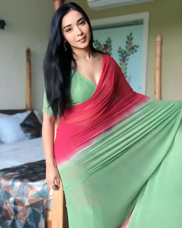 Dual_Color_1-Minute_Ready_To_Wear_Georgette_Saree_With_Blouse_Piece