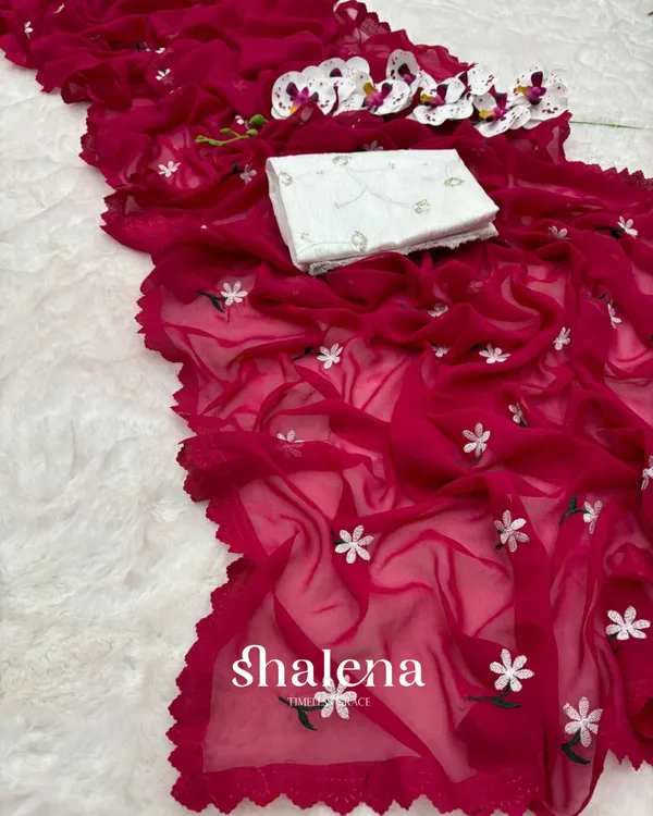 Maroon_Georgette_Saree_with_Embroidery_and_Sequence_Work_Blouse_Piece