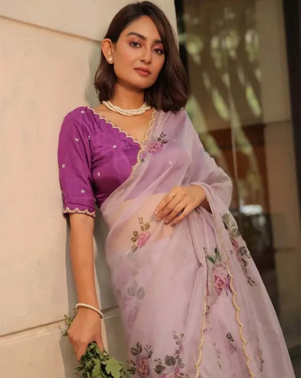 Light_Purple_Color_1-Minute_Ready_To_Wear_Organza_Silk_Saree_with_Moti_Embroidery_Work_&_Stitched_Blouse
