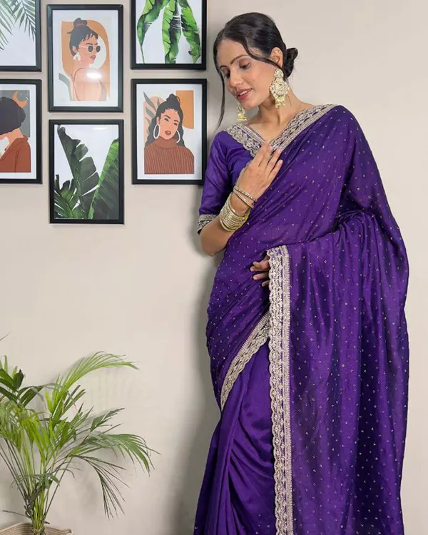 Purple_Color_1_-_Minute_Ready_to_Wear_Vichitra_silk_Saree_with_Unstitch_Blouse_Piece