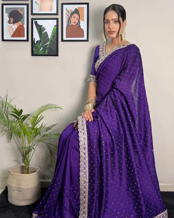 Purple_Color_1_-_Minute_Ready_to_Wear_Vichitra_silk_Saree_with_Unstitch_Blouse_Piece
