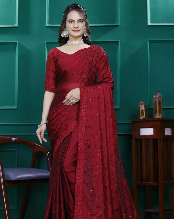 Maroon_Color_1_-_Minute_Ready_to_Wear_Rangoli_Silk_Saree_with_Unstitch_Blouse_Piece
