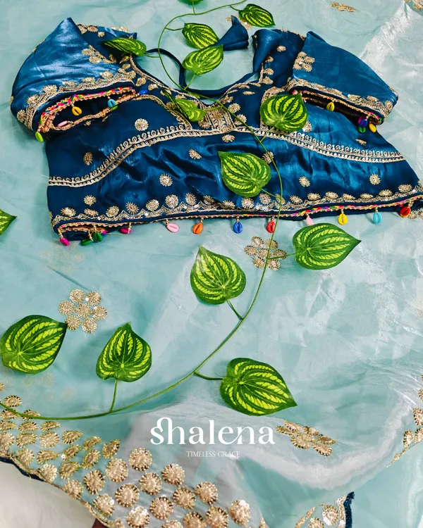 Nectarous_Sky_Embroidery_Work_Jimmy_Choo_Silk_Saree_With_Incomparable_Full_Stitched_Blouse