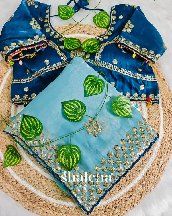 Nectarous_Sky_Embroidery_Work_Jimmy_Choo_Silk_Saree_With_Incomparable_Full_Stitched_Blouse