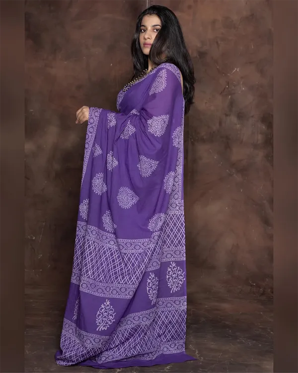 Purple_Color_Mulmul_Cotton_1_-_Minute_Ready_to_Wear_Saree_with_Pocket_and__Blouse_Piece