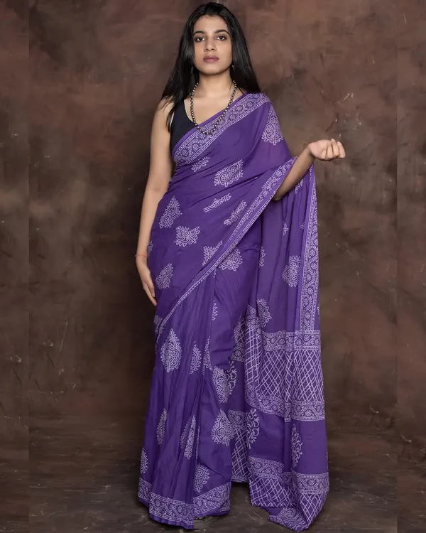 Purple_Color_Mulmul_Cotton_1_-_Minute_Ready_to_Wear_Saree_with_Pocket_and__Blouse_Piece