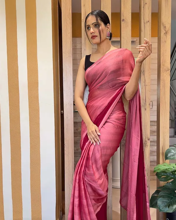 Pink_Color_1-Minute_Ready_To_Wear_Naylon_Saree_With_Blouse_Piece