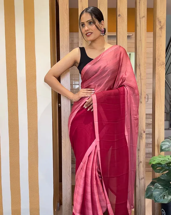 Pink_Color_1-Minute_Ready_To_Wear_Naylon_Saree_With_Blouse_Piece