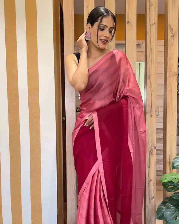 Pink_Color_1-Minute_Ready_To_Wear_Naylon_Saree_With_Blouse_Piece