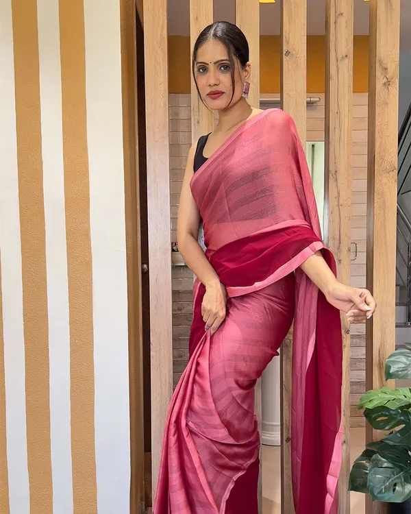 Pink_Color_1-Minute_Ready_To_Wear_Naylon_Saree_With_Blouse_Piece