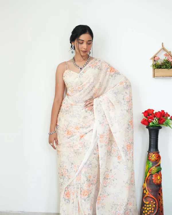 Light_Yellow_Color_1-Minute_Ready_To_Wear_Georgette_Saree_With_Blouse_Piece