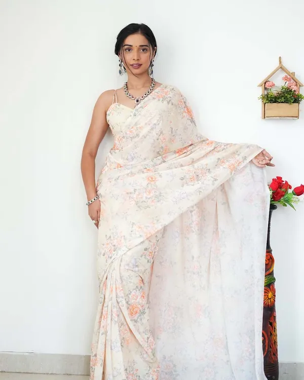 Light_Yellow_Color_1-Minute_Ready_To_Wear_Georgette_Saree_With_Blouse_Piece