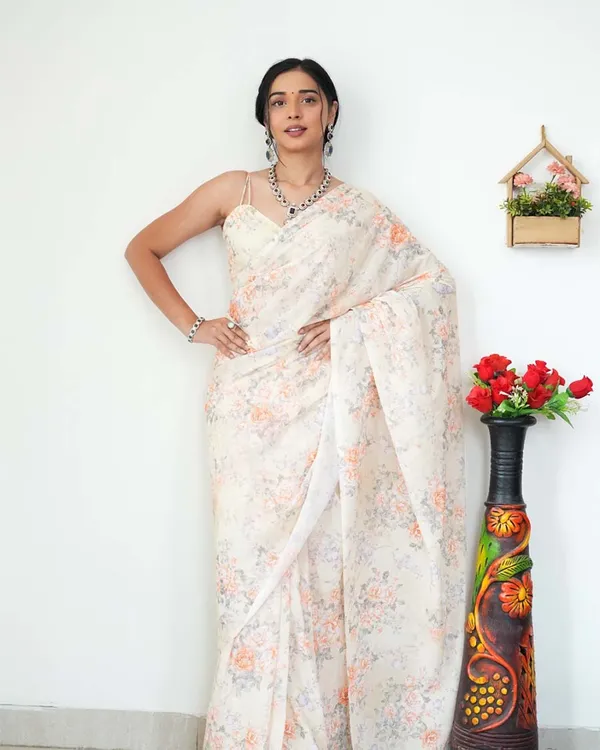 Light_Yellow_Color_1-Minute_Ready_To_Wear_Georgette_Saree_With_Blouse_Piece