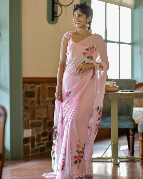Pink_Color_1-Minute_Ready_to_Wear_Premium_Georgette_Saree_with_Blouse_Piece