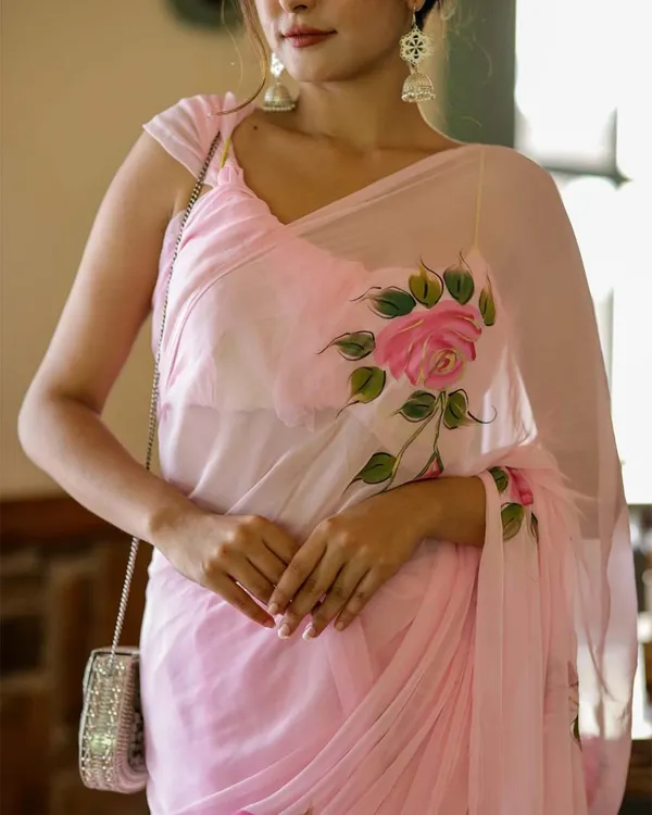 Pink_Color_1-Minute_Ready_to_Wear_Premium_Georgette_Saree_with_Blouse_Piece