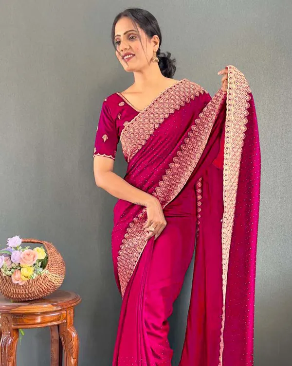 Pink_Color_1_-_Minute_Ready_to_Wear_Vichitra_silk_Saree_with_Unstitch_Blouse_Piece