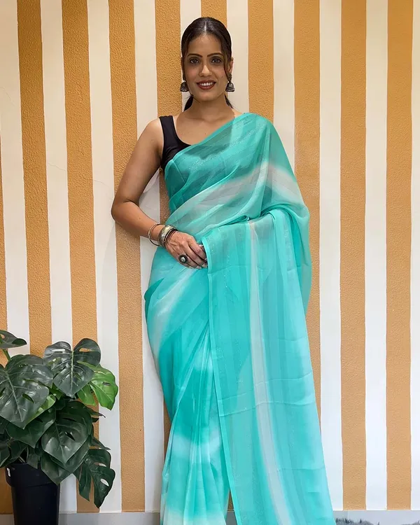 Sky_Blue_Color_1-Minute_Ready_To_Wear_Naylon_Saree_With_Blouse_Piece