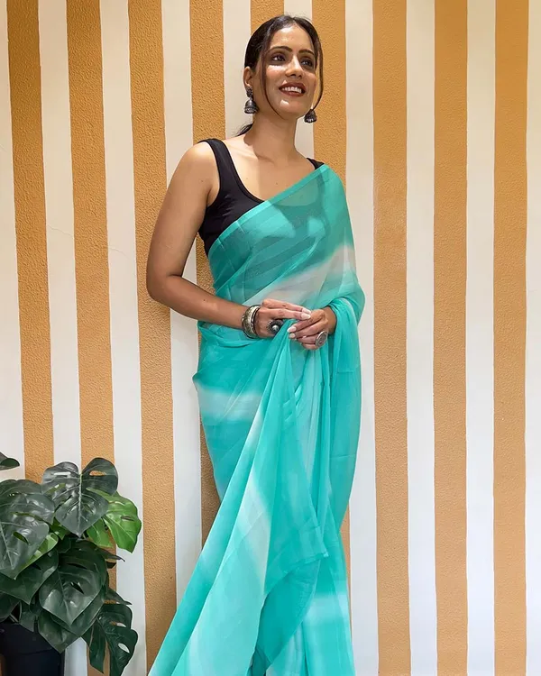 Sky_Blue_Color_1-Minute_Ready_To_Wear_Naylon_Saree_With_Blouse_Piece