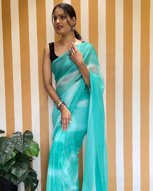 Sky_Blue_Color_1-Minute_Ready_To_Wear_Naylon_Saree_With_Blouse_Piece