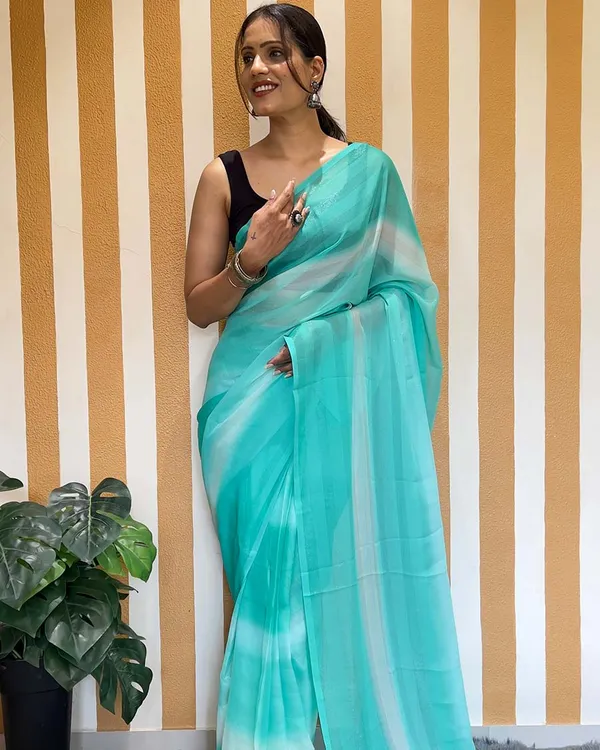 Sky_Blue_Color_1-Minute_Ready_To_Wear_Naylon_Saree_With_Blouse_Piece