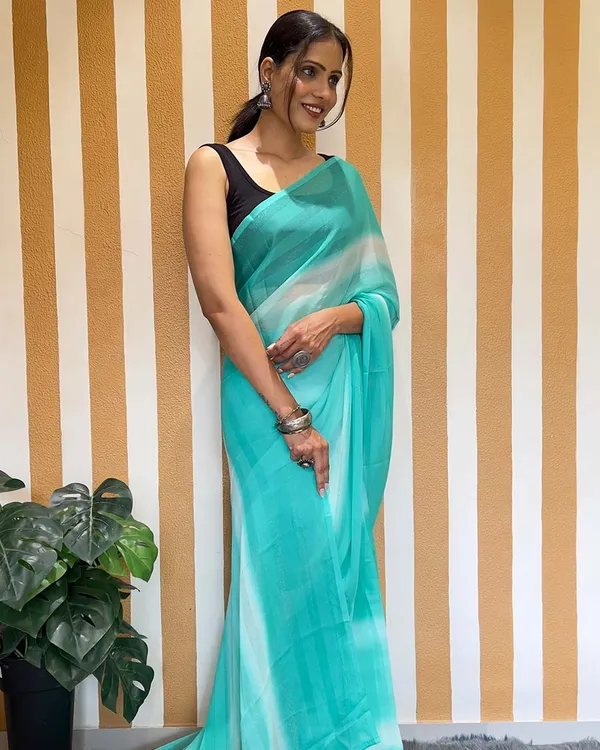 Sky_Blue_Color_1-Minute_Ready_To_Wear_Naylon_Saree_With_Blouse_Piece
