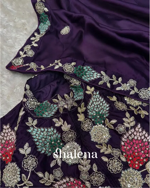 Majestic_Purple_Rangoli_Silk_Sequence_Embroidery_Work_Saree_With_Stitched_Blouse
