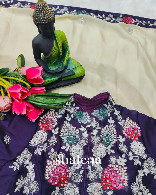 Majestic_Purple_Rangoli_Silk_Sequence_Embroidery_Work_Saree_With_Stitched_Blouse