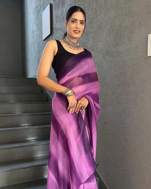 Purple_Color_1-Minute_Ready_To_Wear_Georgette_Saree_With_Blouse_Piece