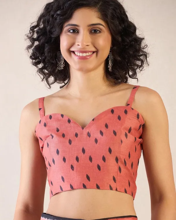 Peach_Color_Mulmul_Cotton_1_-_Minute_Ready_to_Wear_Saree_with_Pocket_and_Blouse_Piece