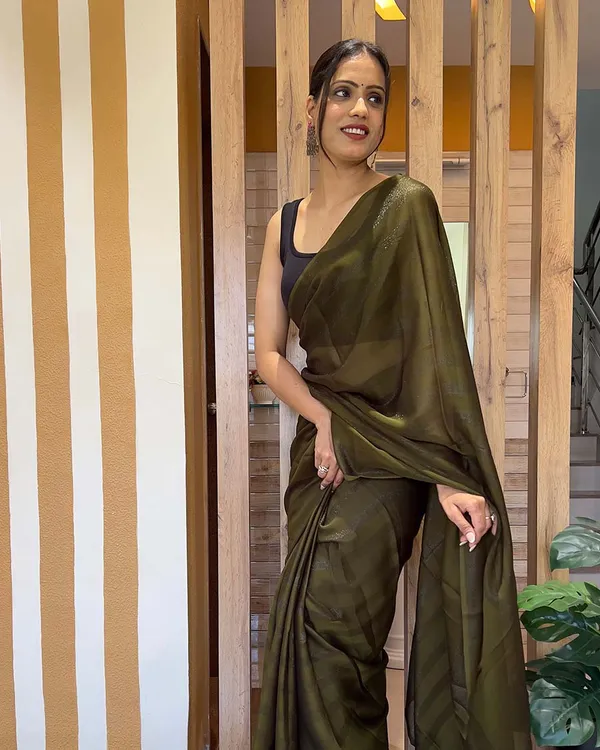 Mahendi_Color_1-Minute_Ready_To_Wear_Naylon_Saree_With_Blouse_Piece