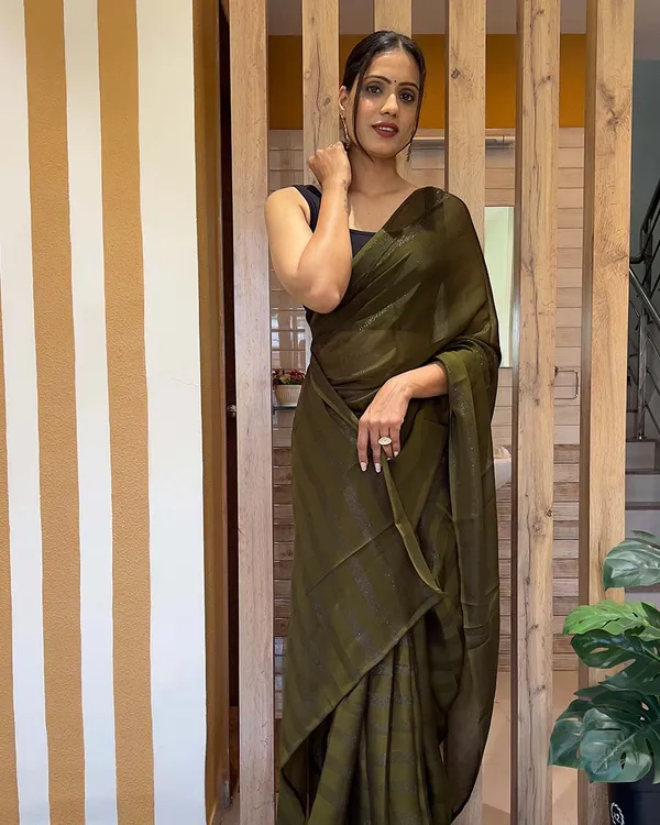 Mahendi_Color_1-Minute_Ready_To_Wear_Naylon_Saree_With_Blouse_Piece
