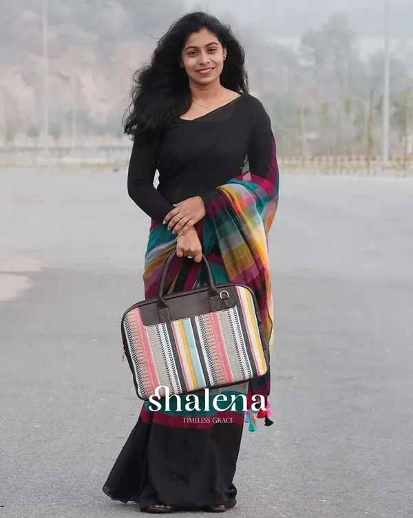 Rainbow_Eclipse_-_Black_Linen_1-Minute_Ready_to_Wear_Saree_with_Multicolor_Accent_and_Black_Blouse