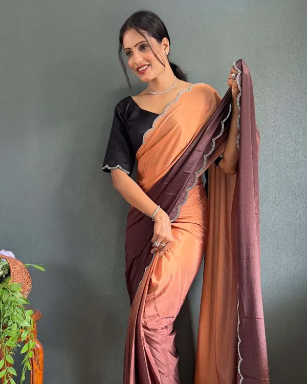 Dual_color_Color_1_-_Minute_Ready_to_Wear_Chinnon_Silk_Saree_with_Unstitch_Blouse_Piece