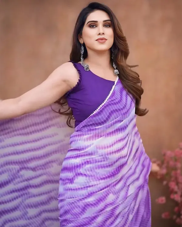 Purple_Color_1-Minute_Ready_To_Wear_Georgette_Saree_With_Blouse_Piece