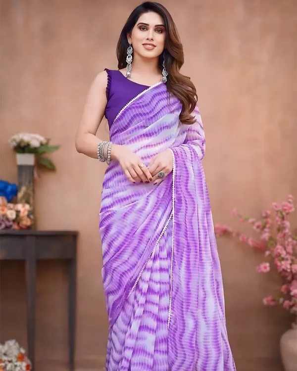 Purple_Color_1-Minute_Ready_To_Wear_Georgette_Saree_With_Blouse_Piece