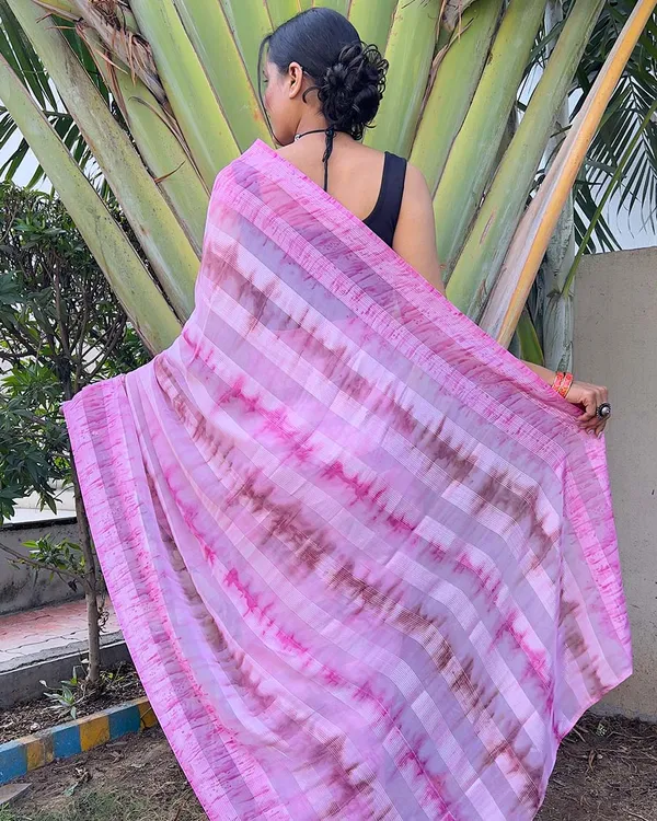 Light_Purplrcolor_1-Minute_Ready_To_Wear_Naylon_Saree_With_Blouse_Piece